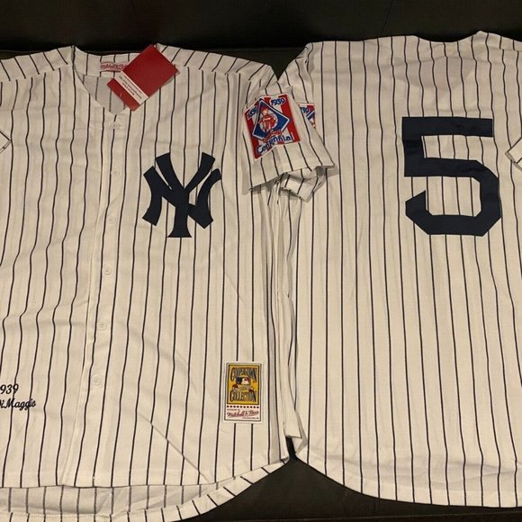 MITCHELL and NESS 1939 NY YANKEES JOE DIMAGGIO Men's JERSEY Sz M,L,XL,2X,3XL NWT - Picture 1 of 6
